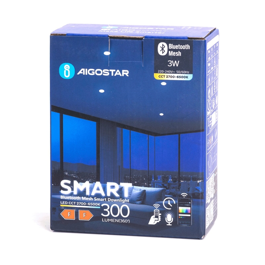 Aigostar - Dimbar infälld LED belysning MESH/3W/230V 2700-6500K vit