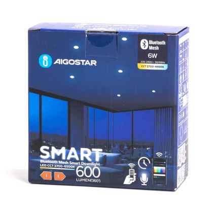 Aigostar - LED Utomhus ljusreglerad upphängd taklampa MESH LED/6W/230V 2700-6500K IP44 vit