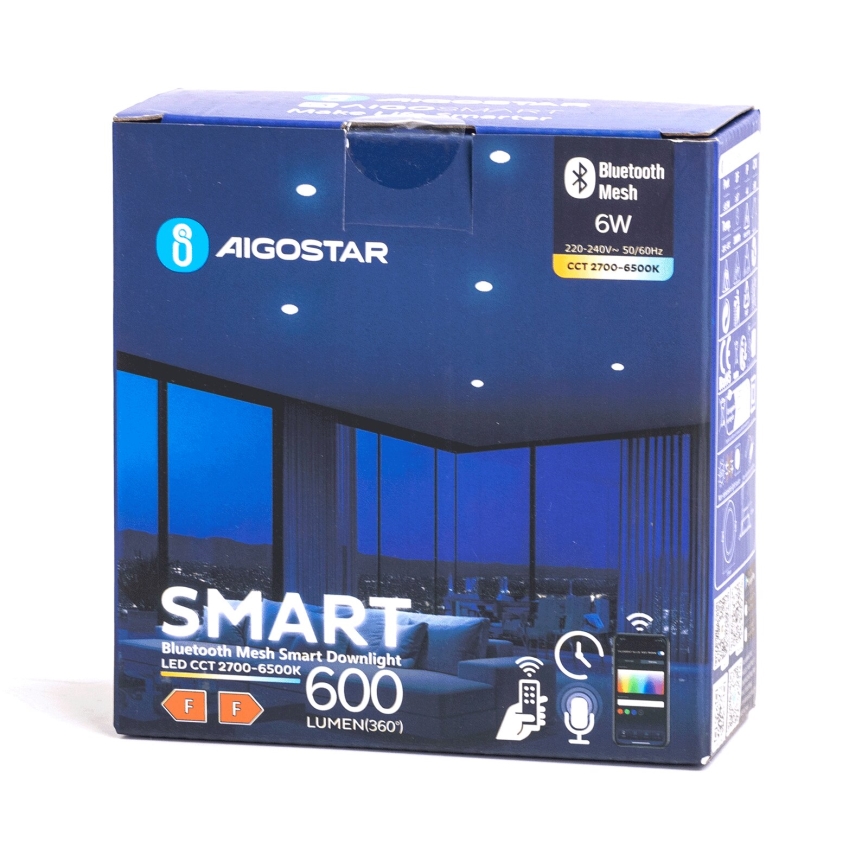 Aigostar - LED Utomhus ljusreglerad upphängd taklampa MESH LED/6W/230V 2700-6500K IP44 vit