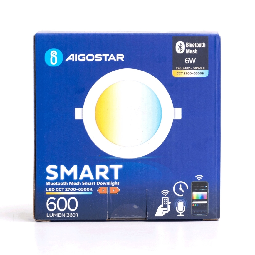Aigostar - LED Utomhus ljusreglerad upphängd taklampa MESH LED/6W/230V 2700-6500K IP44 vit
