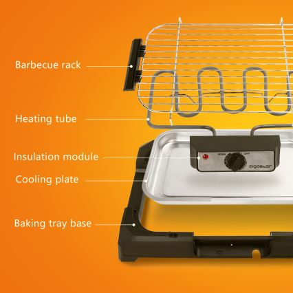 Aigostar - Elektrisk bordgrill 2000 W/230 V
