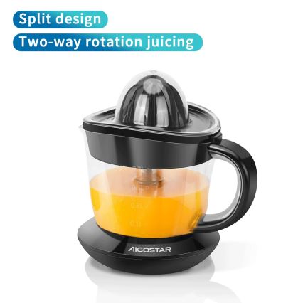 Aigostar - Elektrisk citruspress 1l 40W/230V svart