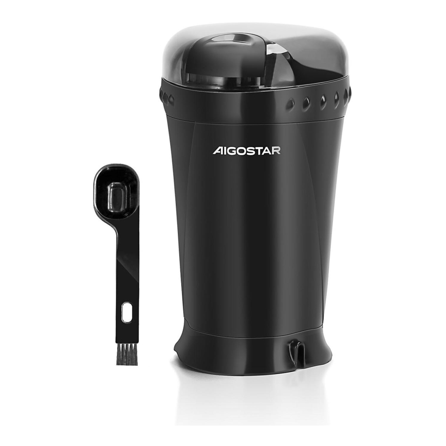 Aigostar - Elektrisk kaffebönkvarn 60g 200W/230V svart