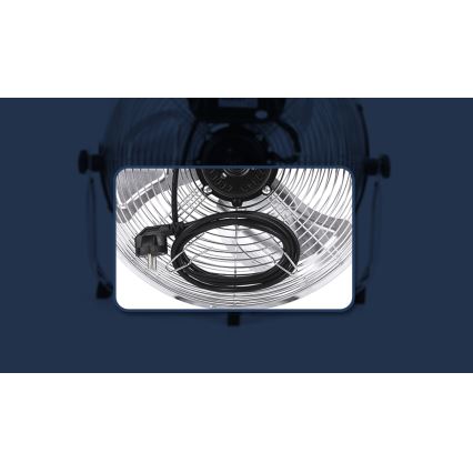 Aigostar - Golvfläkt 100W/230V skinande krom