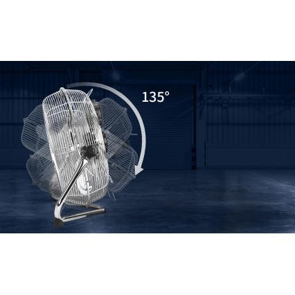 Aigostar - Golvfläkt 100W/230V skinande krom