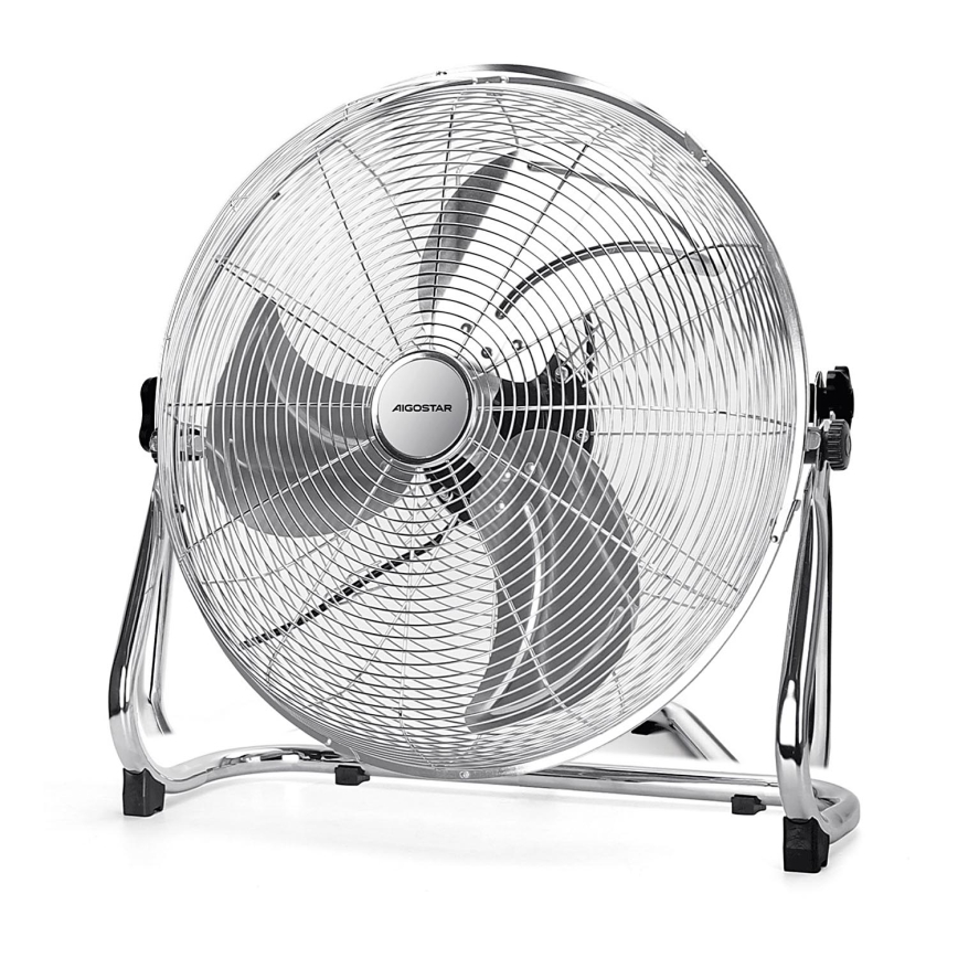 Aigostar - Golvfläkt 100W/230V skinande krom