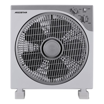 Aigostar - Golvfläkt 35W/230V Ø 30 cm vit/grå