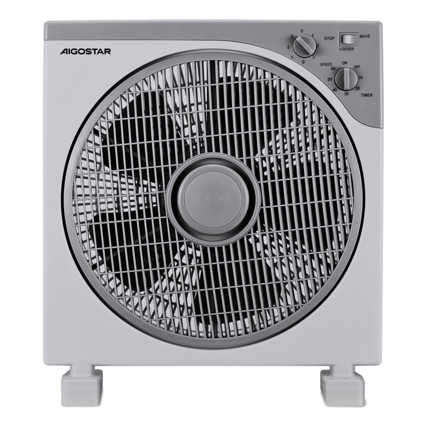 Aigostar - Golvfläkt 35W/230V Ø 30 cm vit/grå