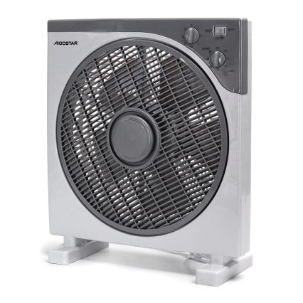Aigostar - Golvfläkt 35W/230V Ø 30 cm vit/grå