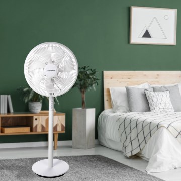 Aigostar - Golvfläkt 45W/230V 110 cm vit
