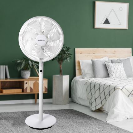 Aigostar - Golvfläkt 2-i-1 45W/230V vit + fjärrkontroll