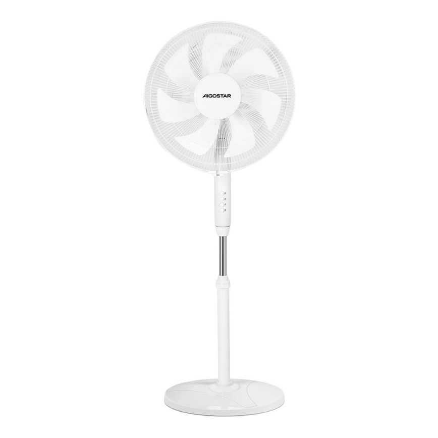Aigostar - Golvfläkt 60W/230V vit