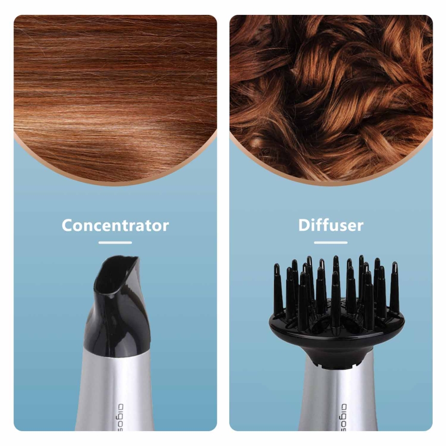 Aigostar - Hairdryer 2200W/230V silver/svart