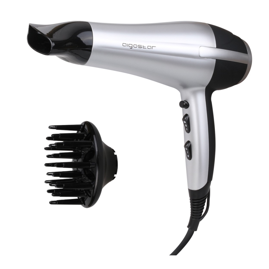 Aigostar - Hairdryer 2200W/230V silver/svart