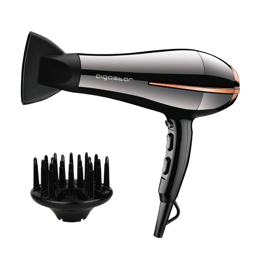 Aigostar - Hairdryer 2400W/230V svart/koppar