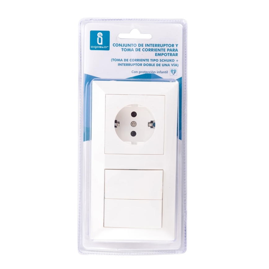 Aigostar - Husbrytare med uttag 1x16A/250V