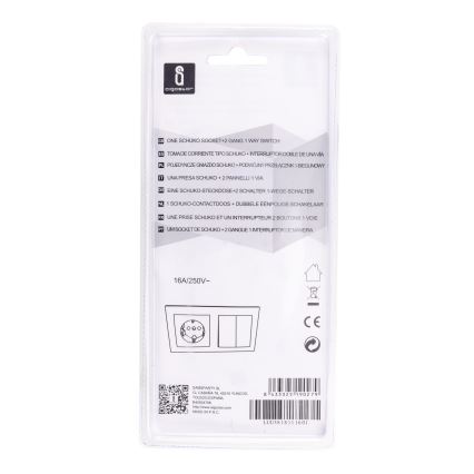 Aigostar - Husbrytare med uttag 1x16A/250V