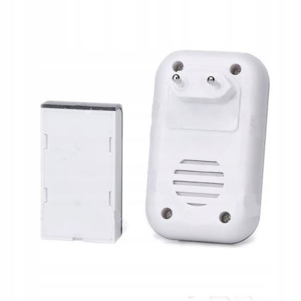Aigostar - KIT 2x Plugin trådlös dörrklocka 230V/12V IP44 vit