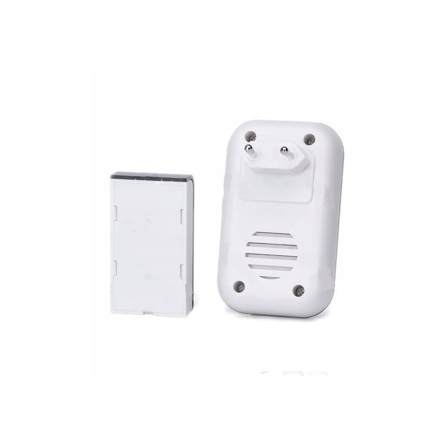Aigostar - KIT 2x Plugin trådlös dörrklocka 230V/12V IP44 vit