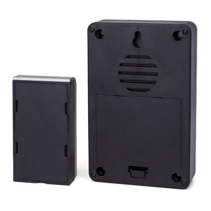 Aigostar - KIT 2x Trådlös dörrklocka 3xAA IP44 svart