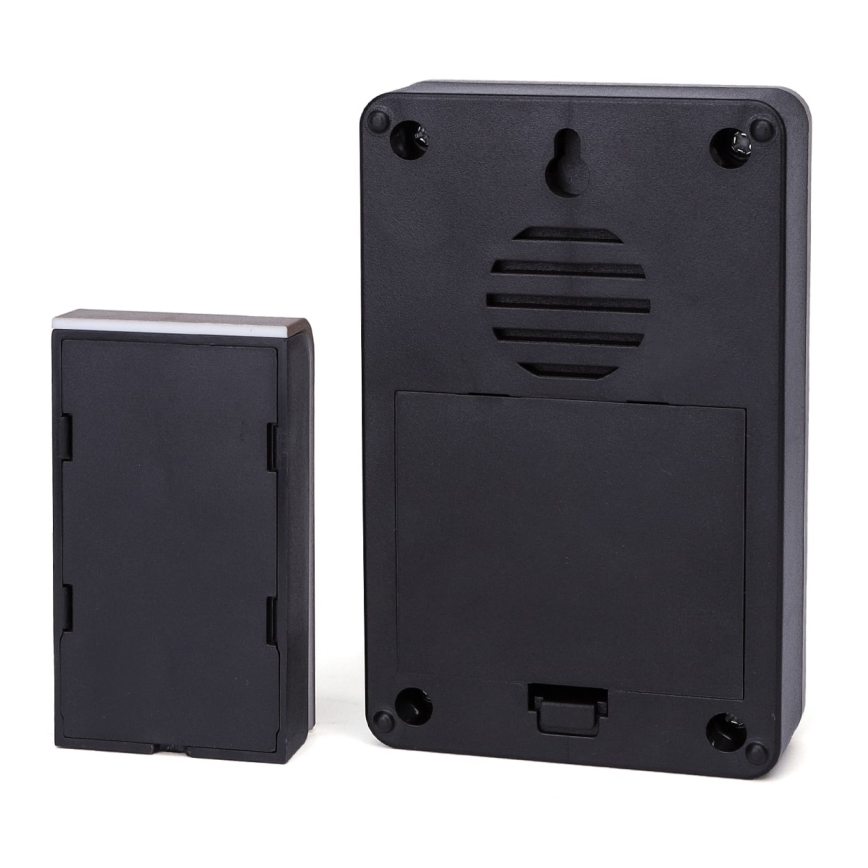 Aigostar - KIT 2x Trådlös dörrklocka 3xAA IP44 svart