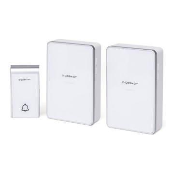 Aigostar - KIT 2x Trådlös dörrklocka 3xAA IP44 vit