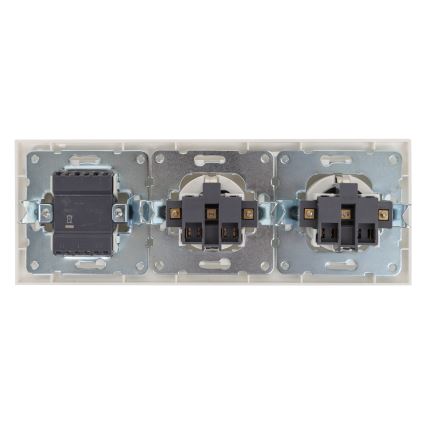 Aigostar - KIT 2x Vägguttag med brytare 2x16A/250V