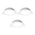 Aigostar - KIT 3x LED infälld lampa för utomhusbruk LED/4,8W/230V 3000K IP65 vit
