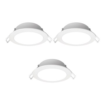 Aigostar - KIT 3x LED infälld lampa för utomhusbruk LED/4,8W/230V 4000K IP65 vit