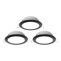 Aigostar - KIT 3x LED infälld lampa för utomhusbruk LED/4,8W/230V 6500K IP65 svart