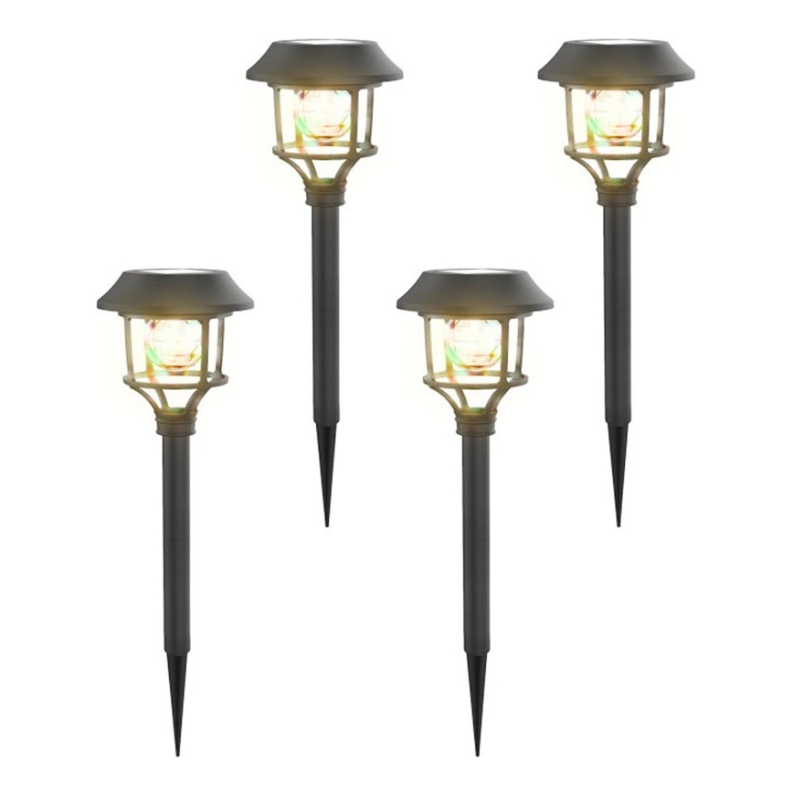 Aigostar - KIT 4x LED RGB solcellslampa LED/0,2W/2V IP44