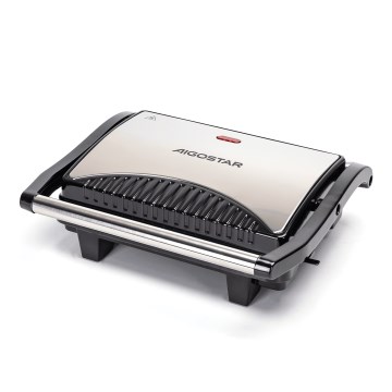 Aigostar - Kontaktgrill 1000W/230V svart/matt krom