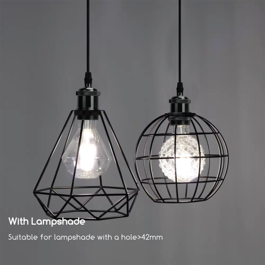 Aigostar - Laddningssladd 1xE27/60W/230V antracit
