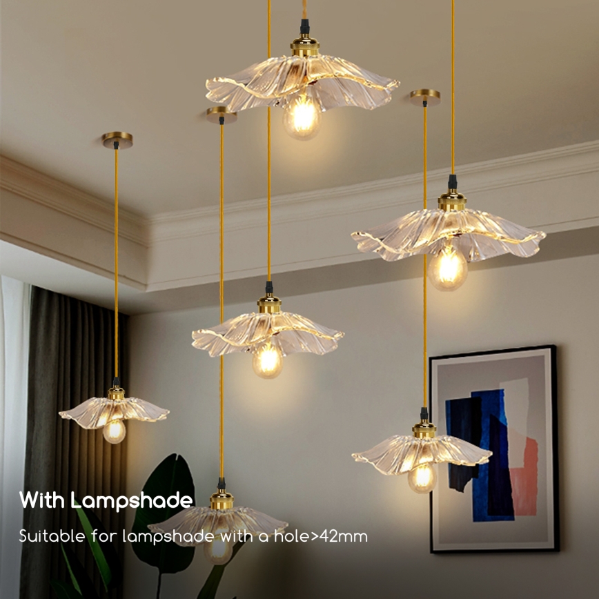 Aigostar - Laddningssladd 1xE27/60W/230V guld