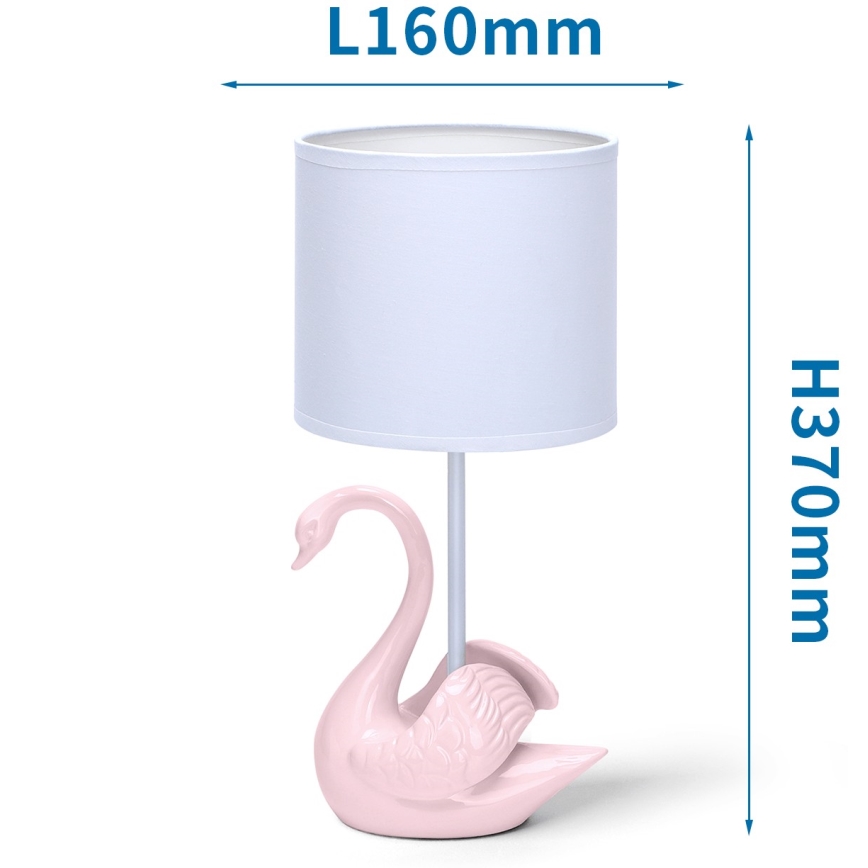 Aigostar - Lampa för barn 1xE14/40W/230V swan rosa