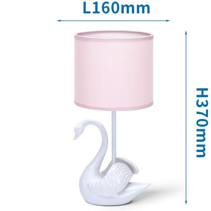Aigostar - Lampa för barn 1xE14/40W/230V swan vit