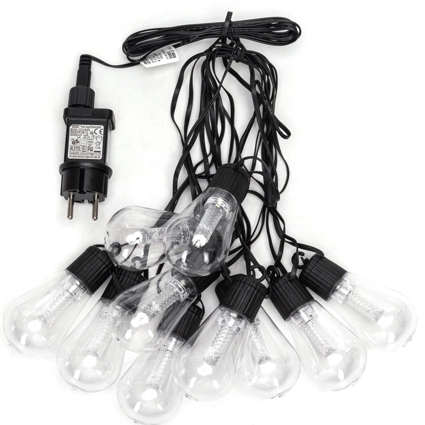 Aigostar - LED dekorativ utomhusslinga 10xLED/8m IP44 kall vit