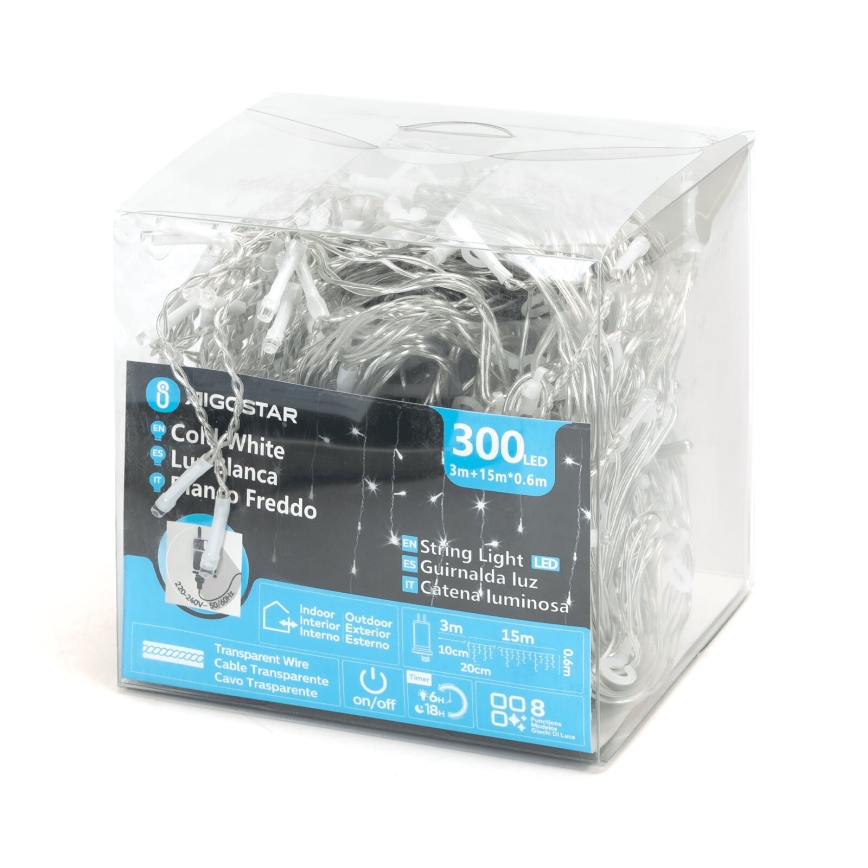Aigostar - LED dekorativ utomhusslinga 75xLED/6W/230V 15x0,6m IP44 kall vit