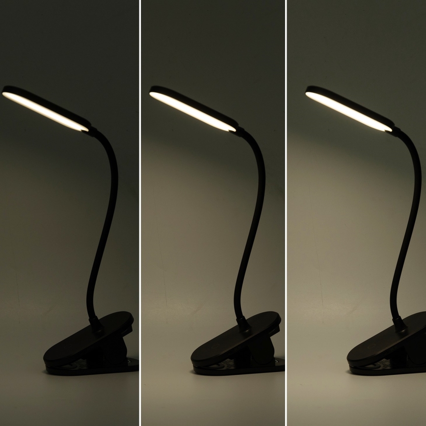 Aigostar - LED Dimbar bordslampa med klämma LED/2,5W/5V svart