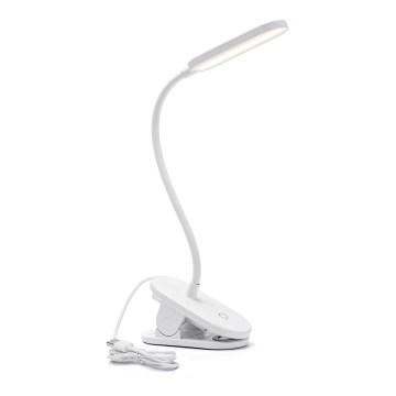 Aigostar - LED Dimbar bordslampa med klämma LED/2,5W/5V vit