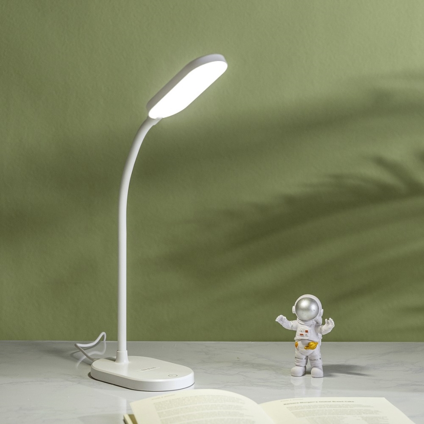 Aigostar - LED Dimbar bordslampa med trådlös laddning LED/2,5W/5V vit
