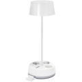 Aigostar - LED Dimbar bordslampa med uttag och USB LED/4,6W/230V 3000/4000/6500K vit