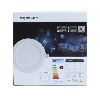 Aigostar - LED Dimbar infälld belysning LED/12W/230V d 17 cm. Wi-Fi