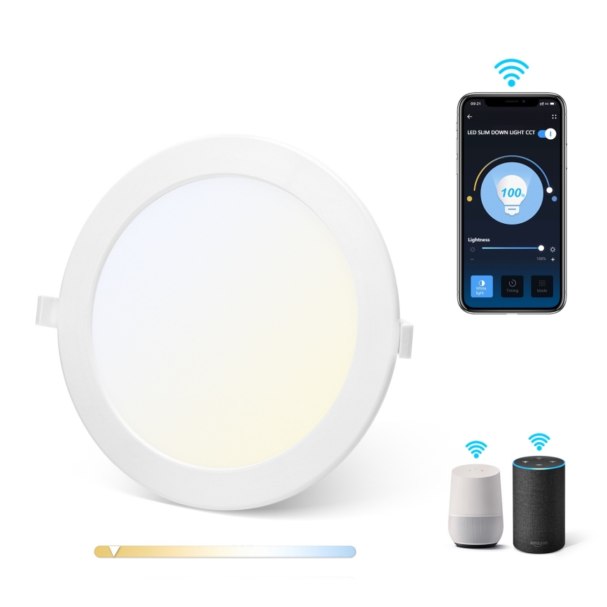 Aigostar - LED Dimbar infälld belysning LED/18W/230V d.22 cm Wi-Fi