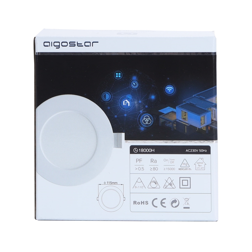 Aigostar - LED Dimbar infälld belysning LED/6W/230V d. 11,5 cm Wi-Fi
