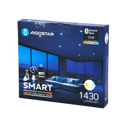Aigostar - LED Dimbar infälld belysning MESH LED/15W/230V 2700-6500K diameter 17 cm