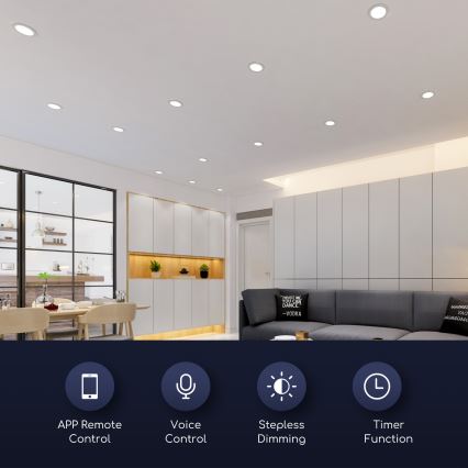 Aigostar - LED dimbar infälld taklampa 18W/230V Ø 22 cm Wi-Fi