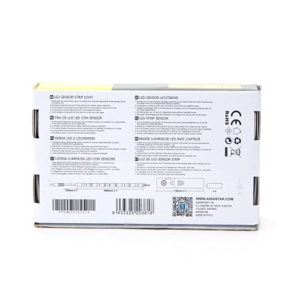 Aigostar - LED Dimbar slinga med sensor 1m LED/2W/4xAAA 3000K IP65