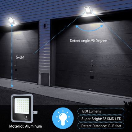 Aigostar - LED Dimbar solcellsstrålkastare LED/100W/3,2V IP65 10000 mAh + fjärrkontrol