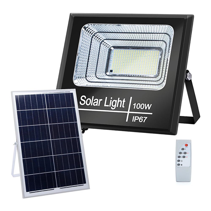 Aigostar - LED Dimbar solcellsstrålkastare LED/100W/3,2V IP67 2000 mAh + fjärrkontrol